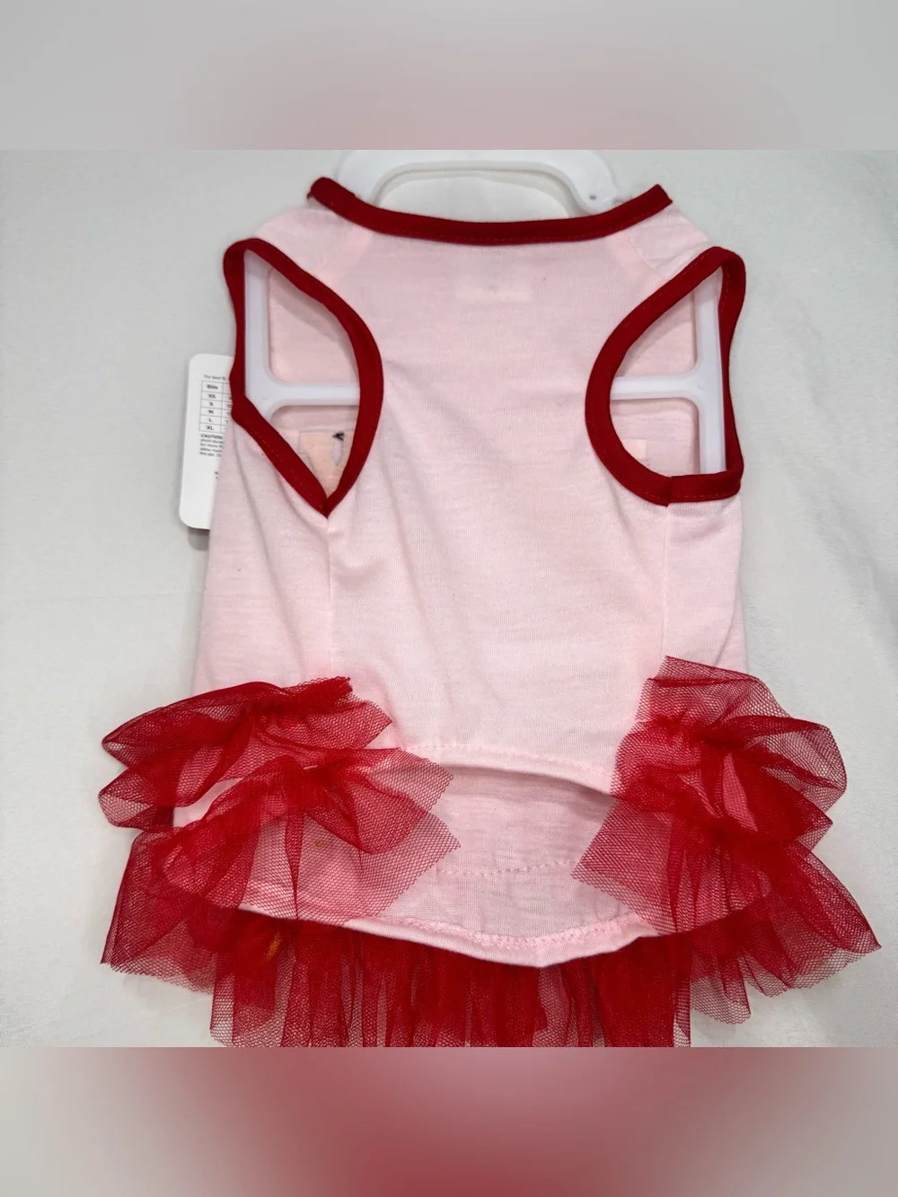 Jolly Pink & Red Tulle Holiday Dog Dress